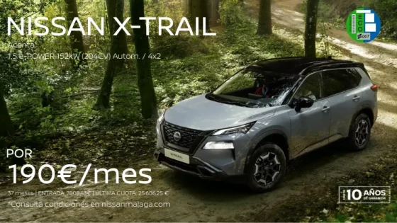Nuevo Nissan X-Trail por 190€/mes*