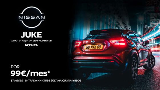 Nissan Juke por 99€*/mes.