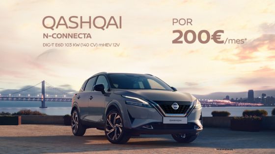 OFERTA POR TIEMPO LIMITADO – Nissan Qashqai por 200€/mes*