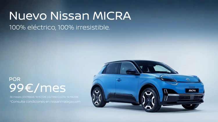 Nuevo Nissan Micra por 99€/mes*