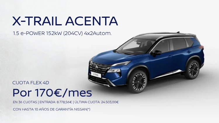 Nuevo Nissan X-Trail por 170€/mes*