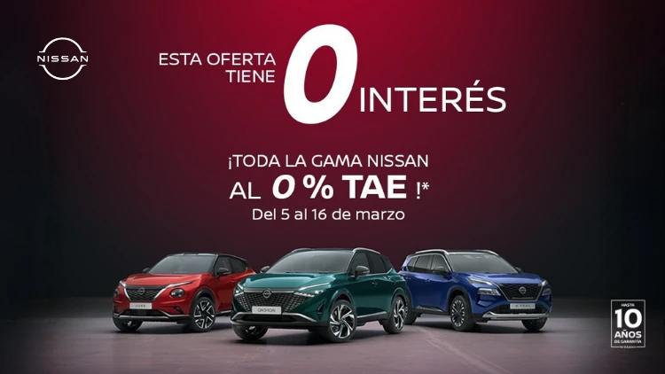 Gama Nissan al 0% TAE*